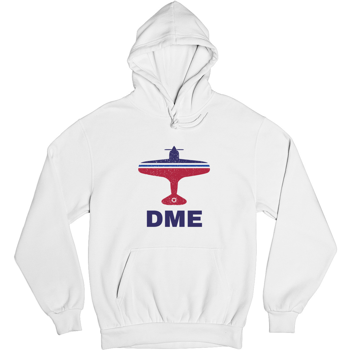 Fly Moscow DME Airport Unisex Hoodie | White