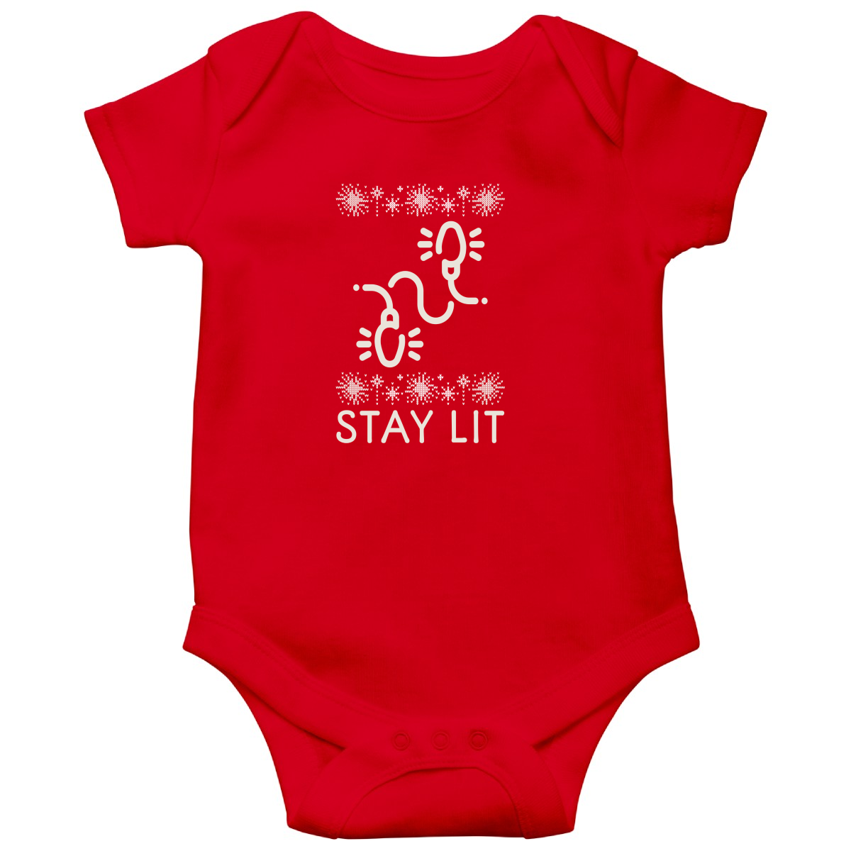 Stay Lit Baby Bodysuits | Red