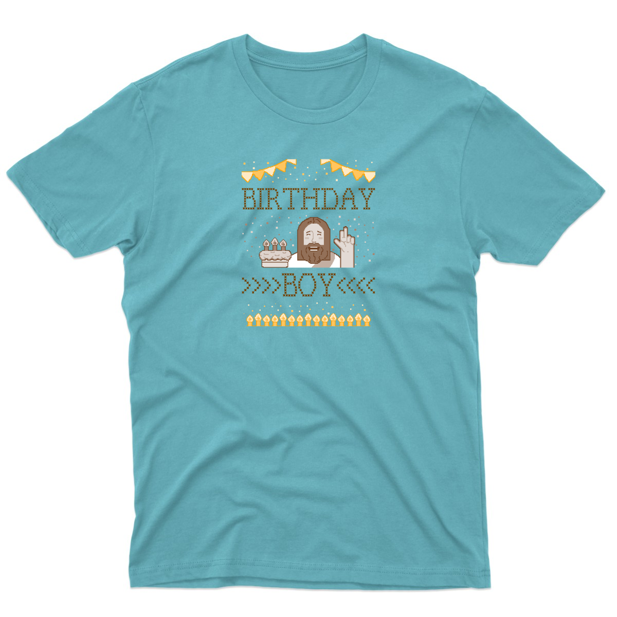 Christmas Birthday Boy Men's T-shirt | Turquoise