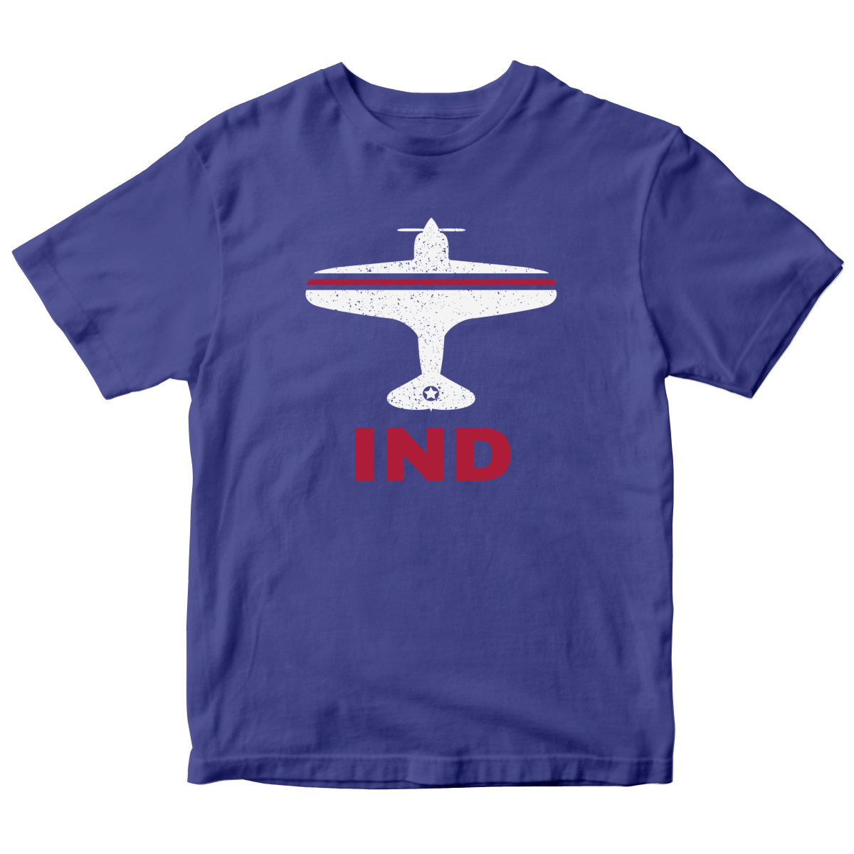 Fly Indianapolis IND Airport Kids T-shirt | Blue