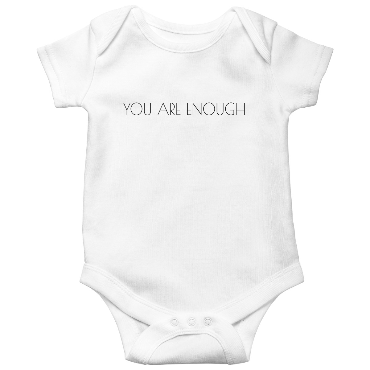 You are enough Baby Bodysuits | White