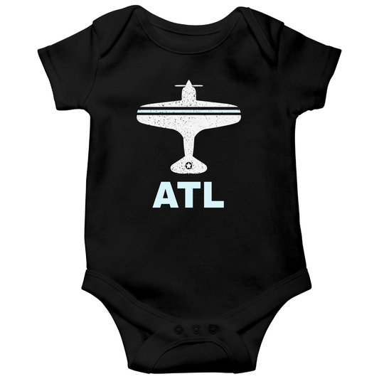Fly Atlanta ATL Airport Baby Bodysuits | Black