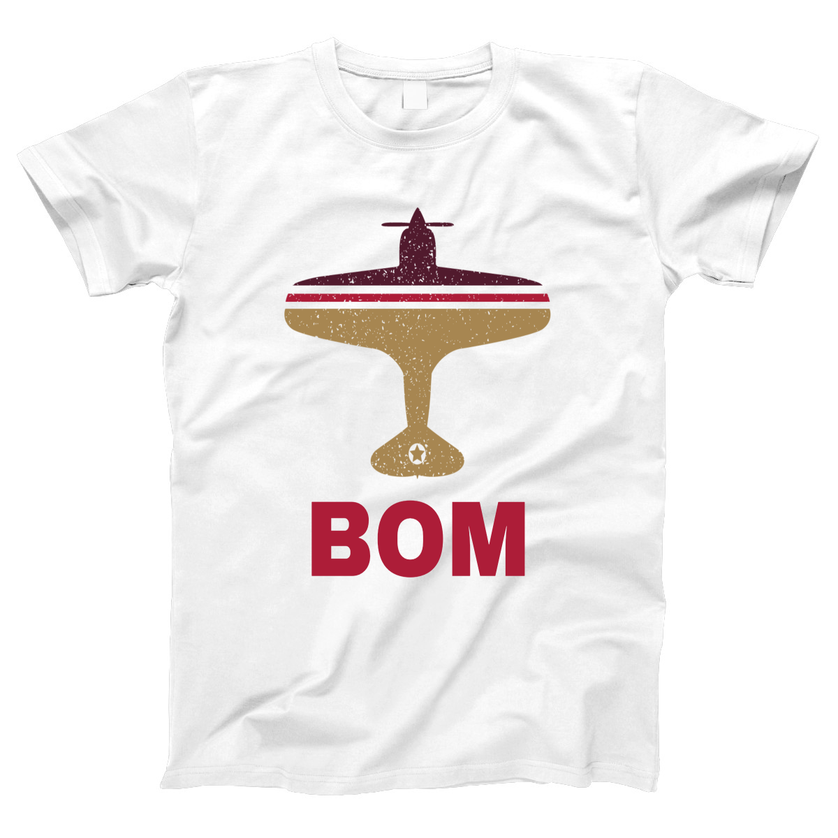 Fly Mumbai BOM Airport Women's T-shirt | White