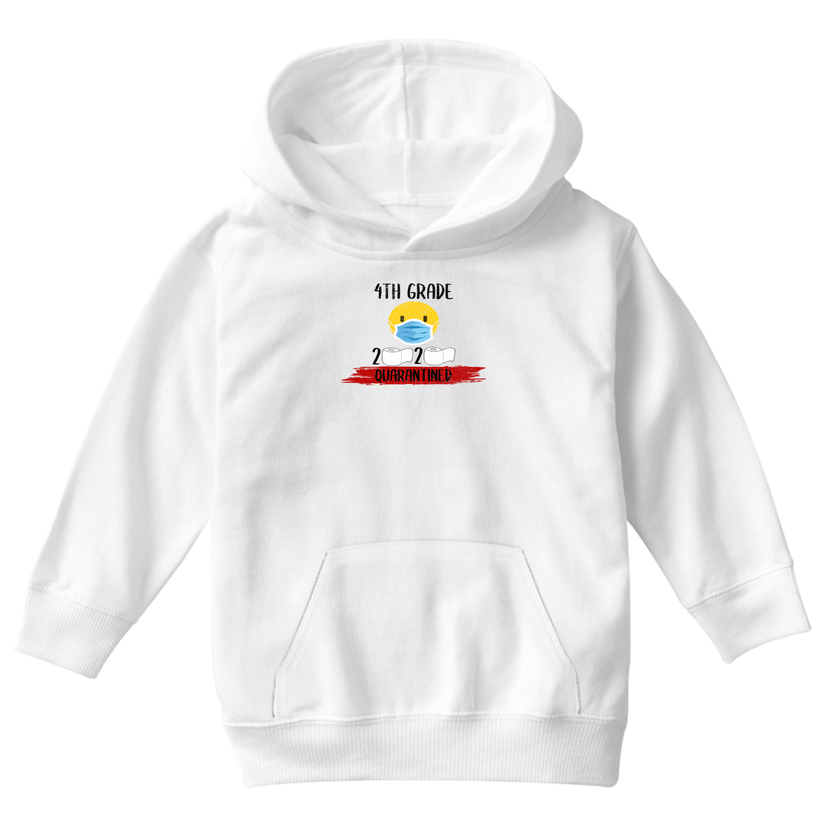 4th Grader Quarantined Kids Hoodie | White