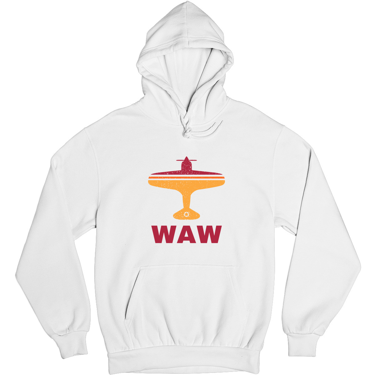 Fly Warsaw WAW Airport Unisex Hoodie | White