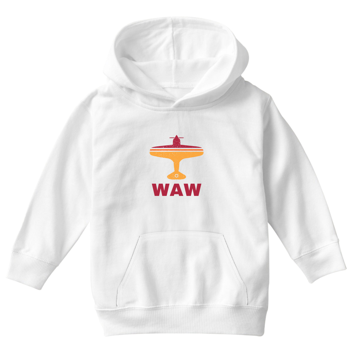 Fly Warsaw WAW Airport Kids Hoodie | White