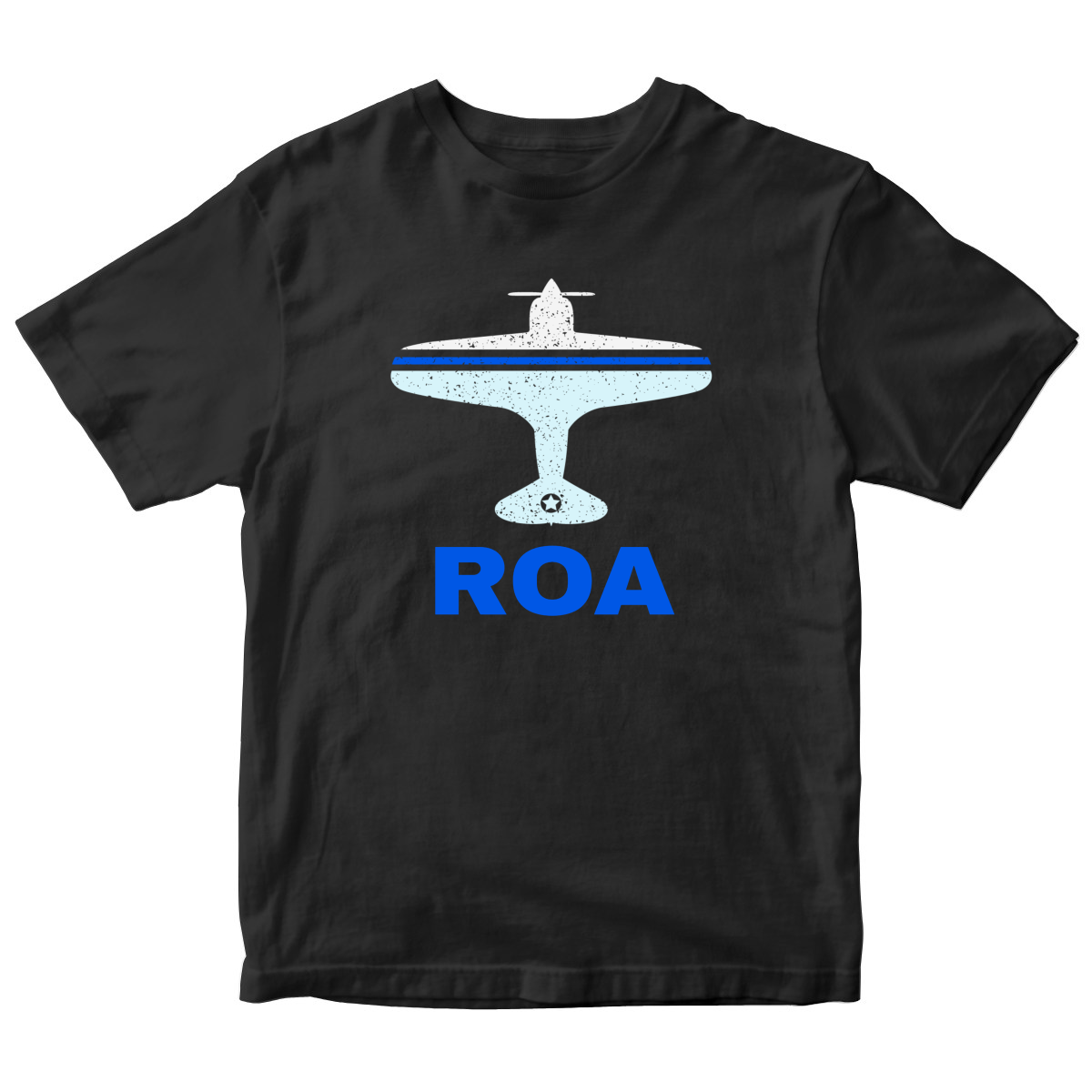 Fly Roanoke ROA Airport Kids T-shirt | Black