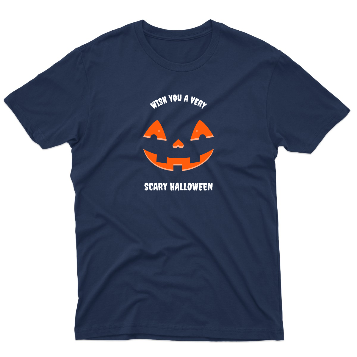 Wish You a Very Scary Halloween Men's T-shirt | Navy