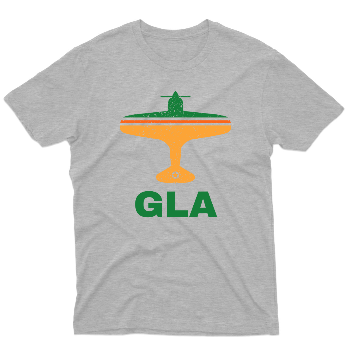 Fly Glasgow GLA Airport Men's T-shirt | Gray