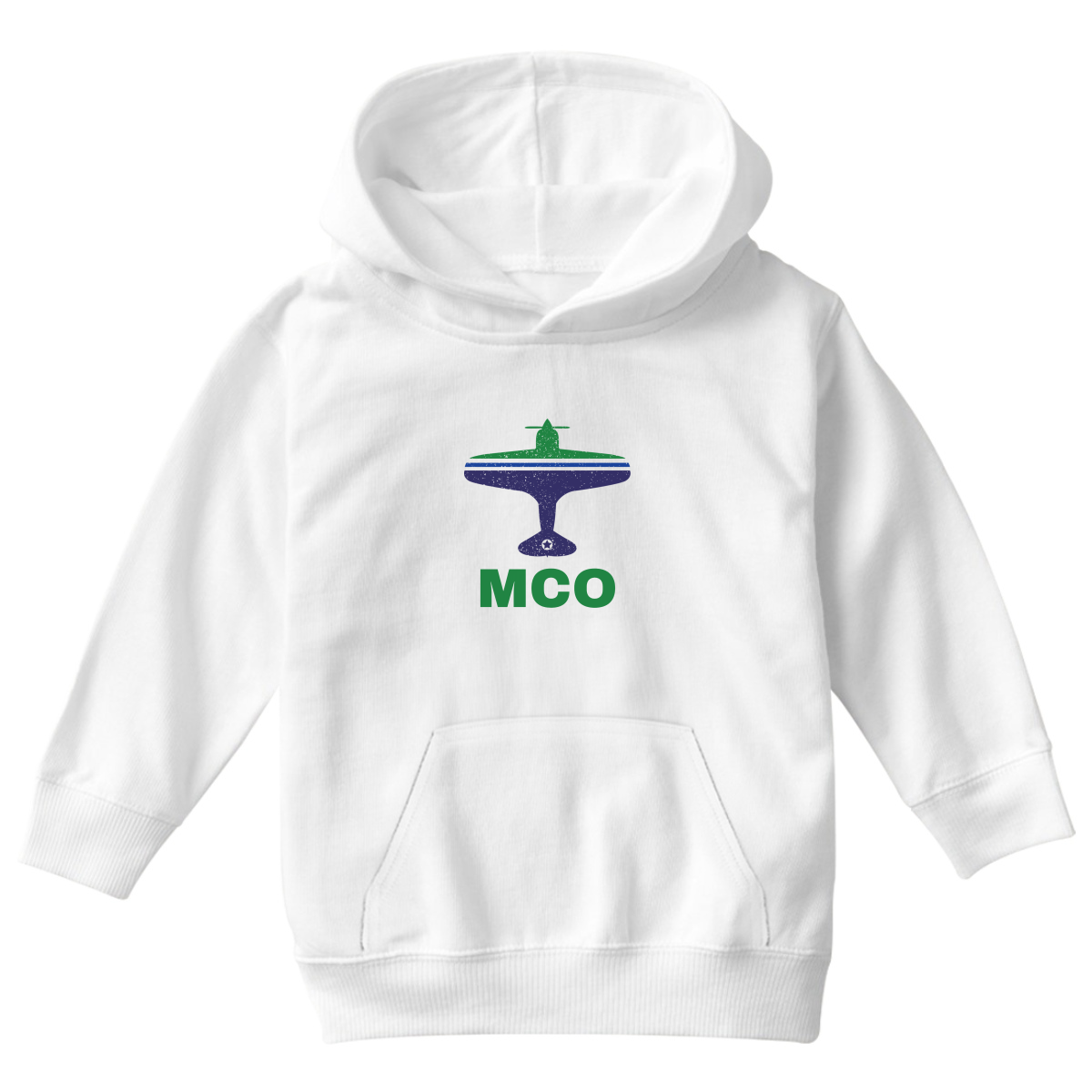 Fly Orlando MCO Airport Kids Hoodie | White