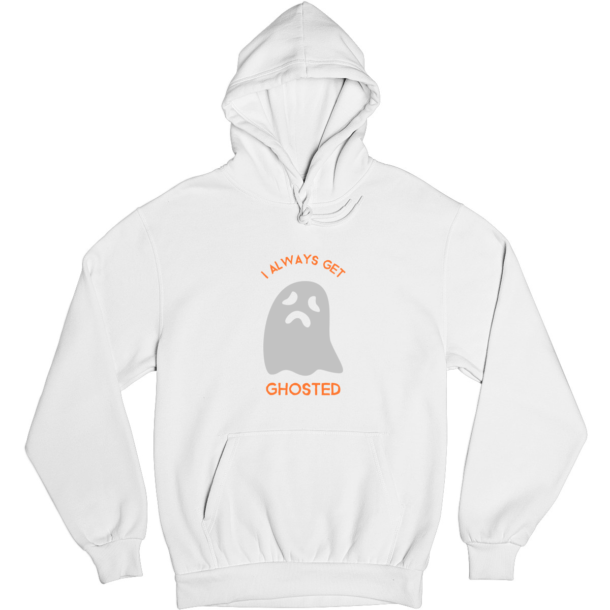 I Always Get Ghosted Unisex Hoodie | White