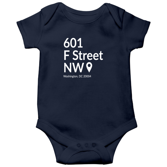 Washington D.C. Basketball Stadium Baby Bodysuits | Navy