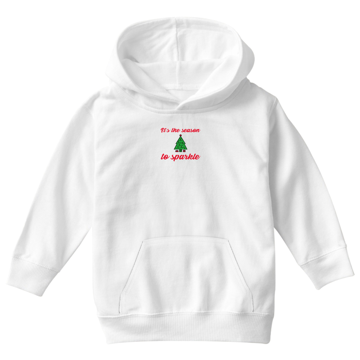 It is the Season to Sparkle Kids Hoodie | White