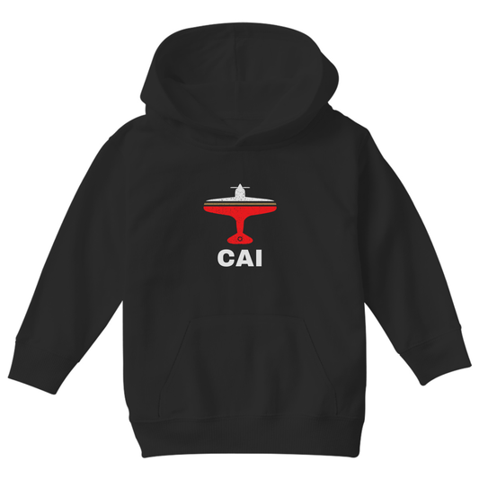 Fly Cairo CAI Airport Kids Hoodie | Black