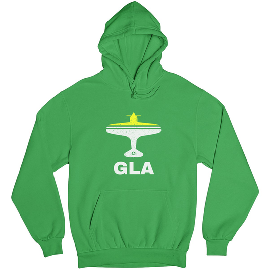 Fly Glasgow GLA Airport Unisex Hoodie | Green