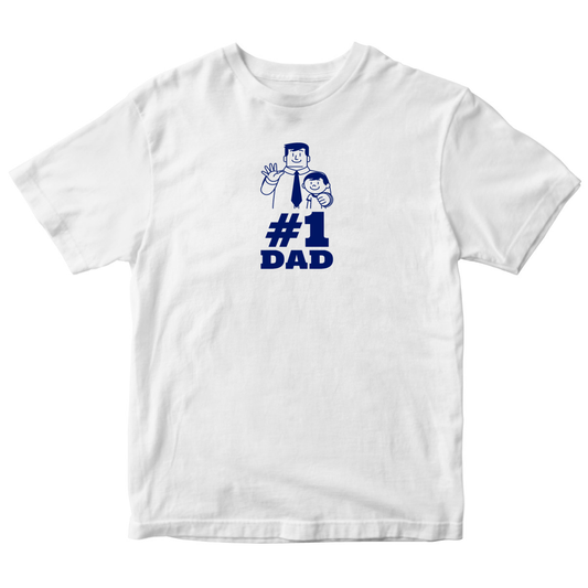 #1 Dad Toddler T-shirt | White