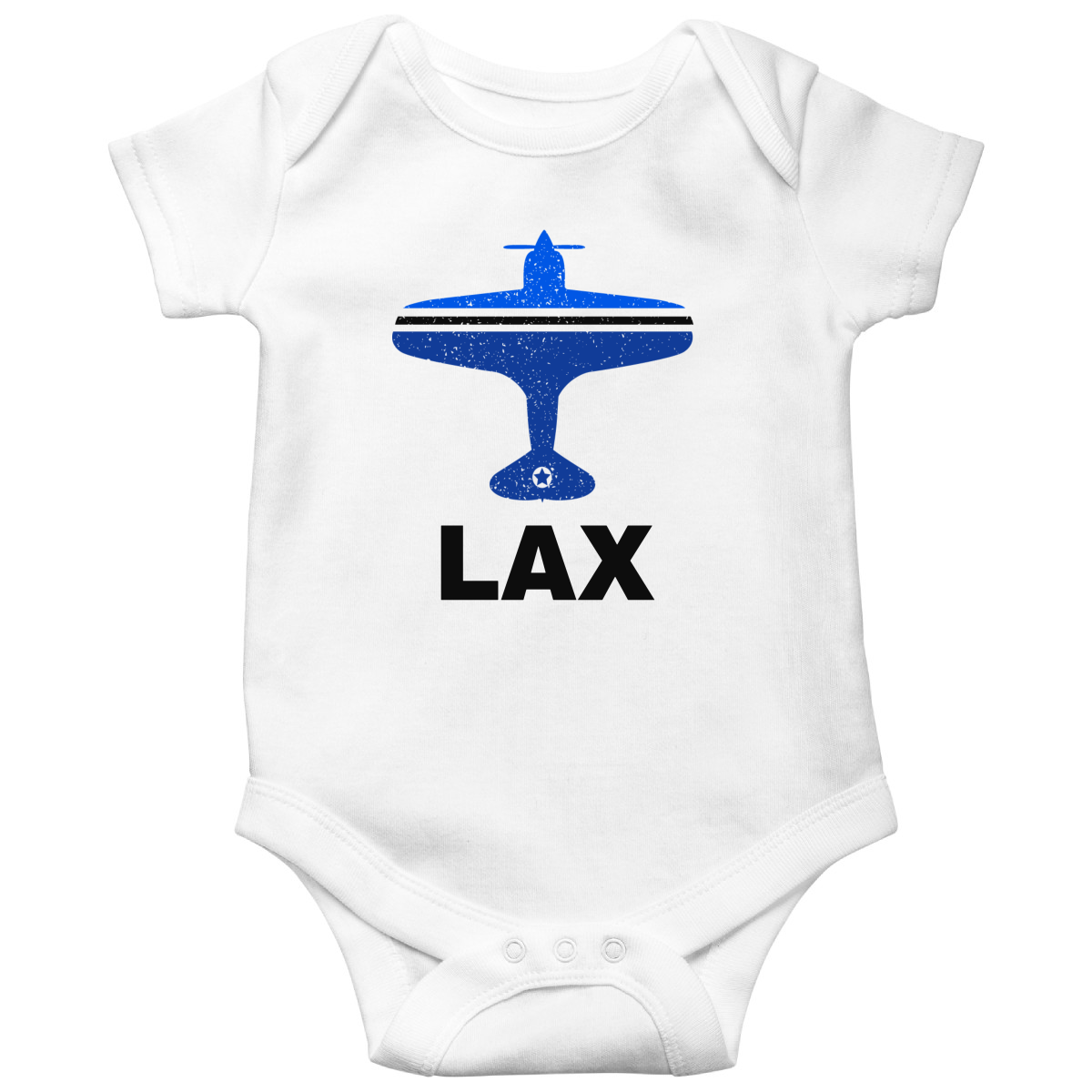 Fly Los  Angeles LAX Airport Baby Bodysuits | White