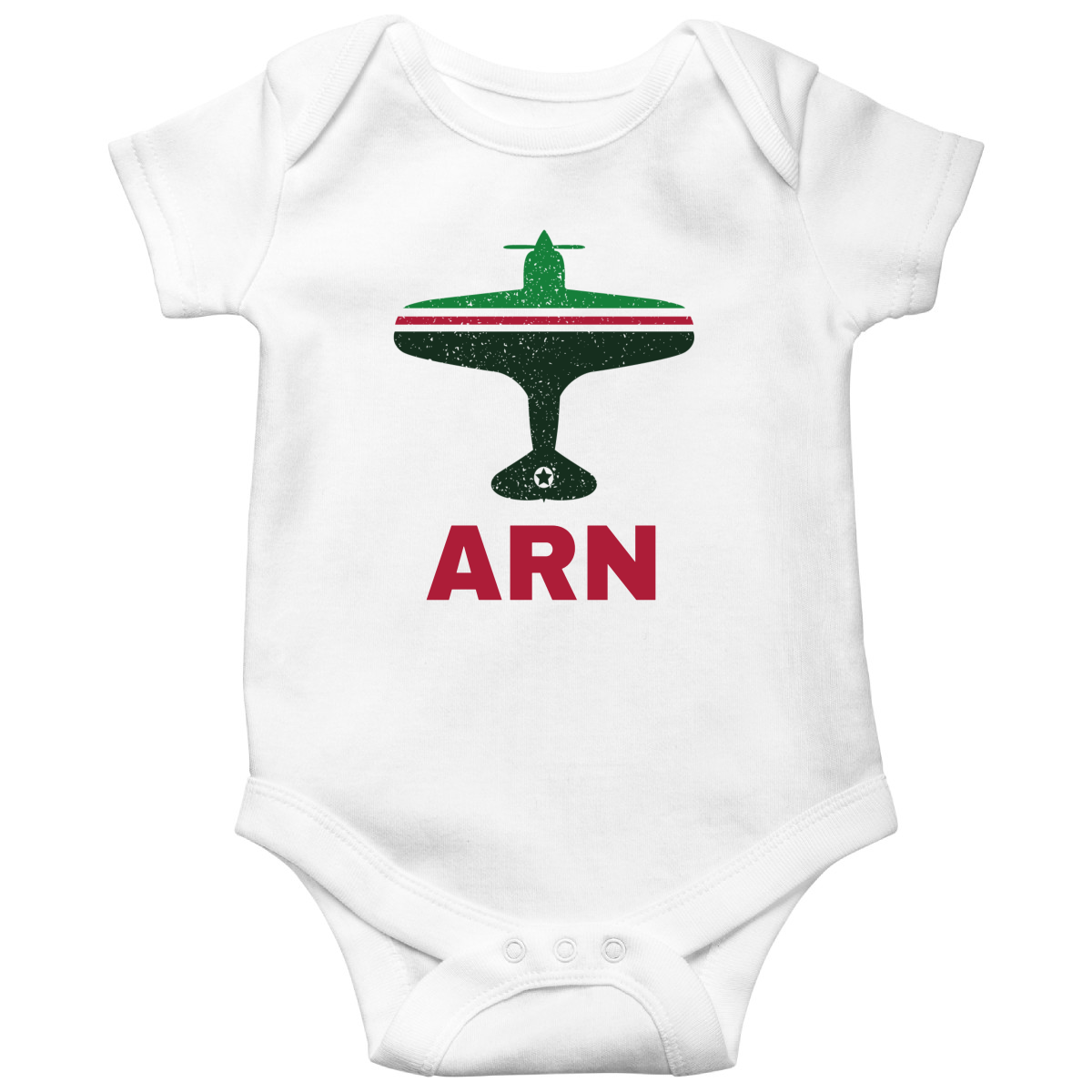 Fly Stockholm ARN Airport  Baby Bodysuits | White