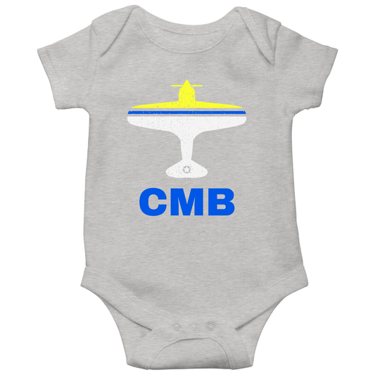 Fly Colombo CMB Airport Baby Bodysuits | Gray