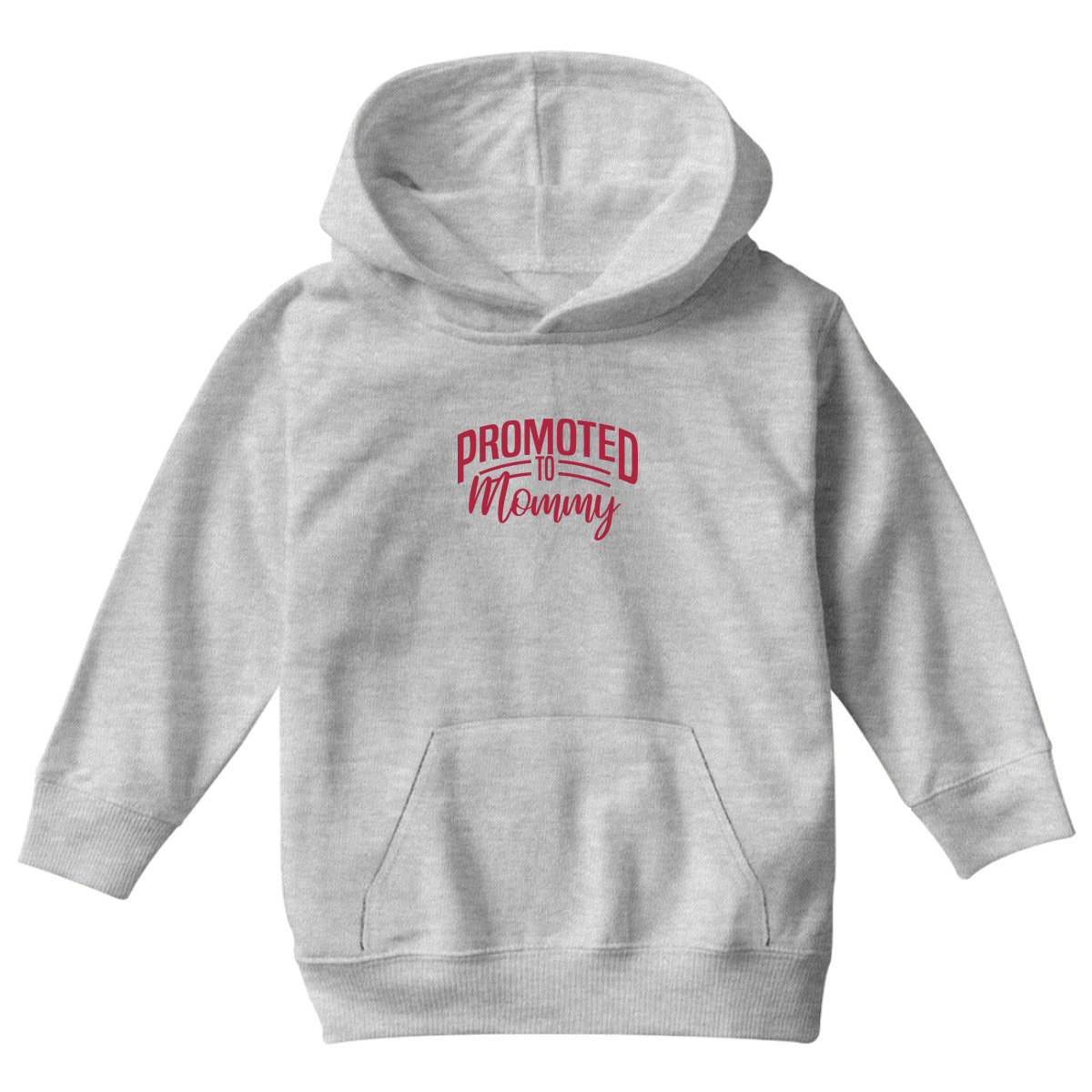 Promoted to Mommy Kids Hoodie | Gray