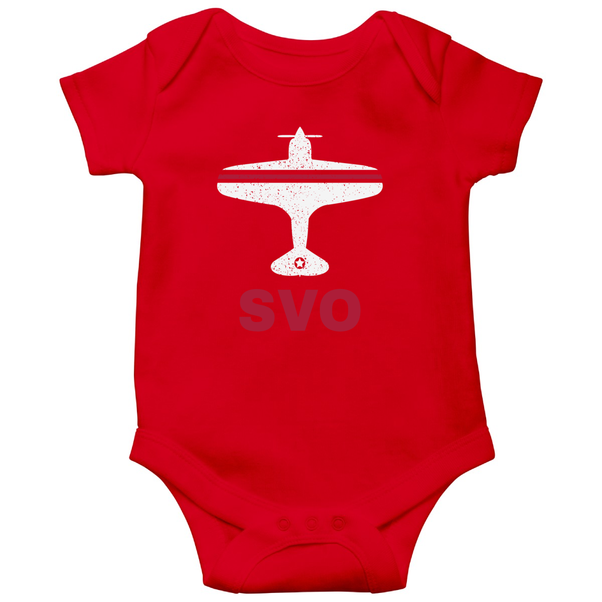 Fly Moscow SVO Airport Baby Bodysuits | Red