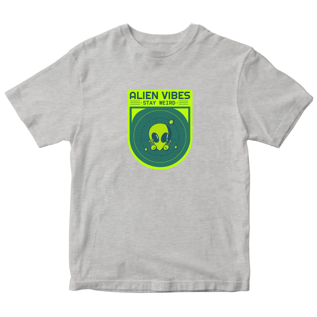 Alien Vibes Kids T-shirt | Gray