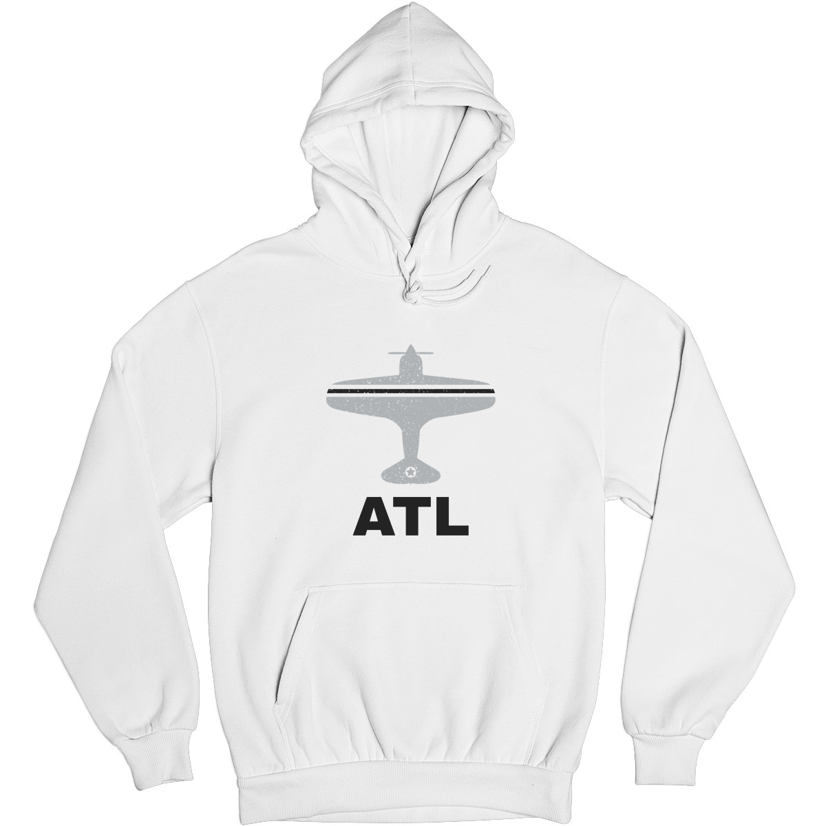 Fly Atlanta ATL Airport Unisex Hoodie | White