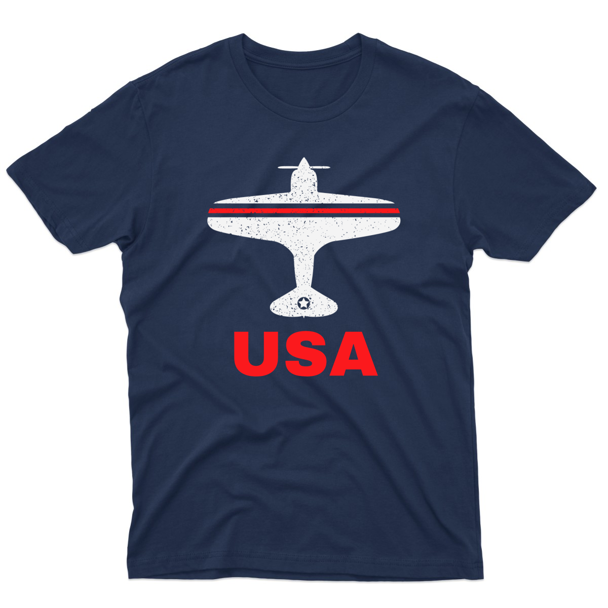 Fly USA Airport Men's T-shirt | Navy