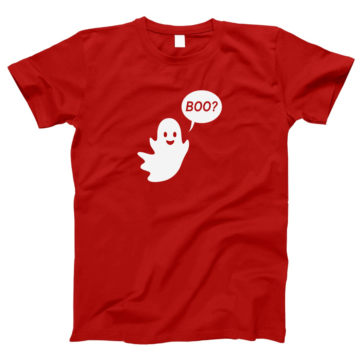 Cute Ghost Halloween Women's T-shirt | Red