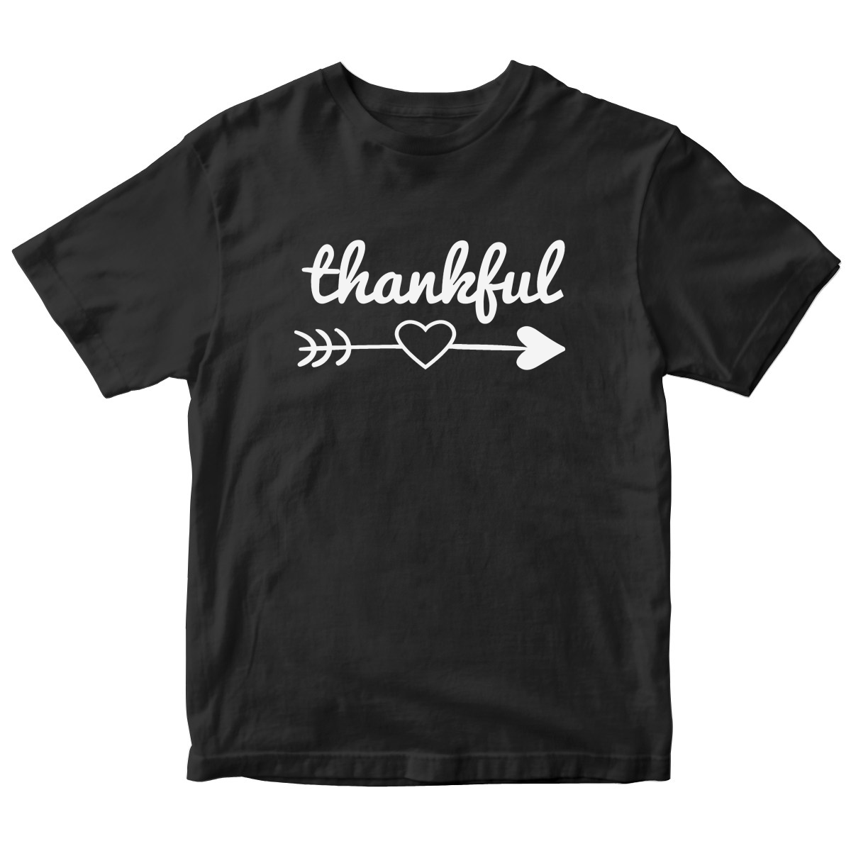Thankful Heart Kids T-shirt | Black