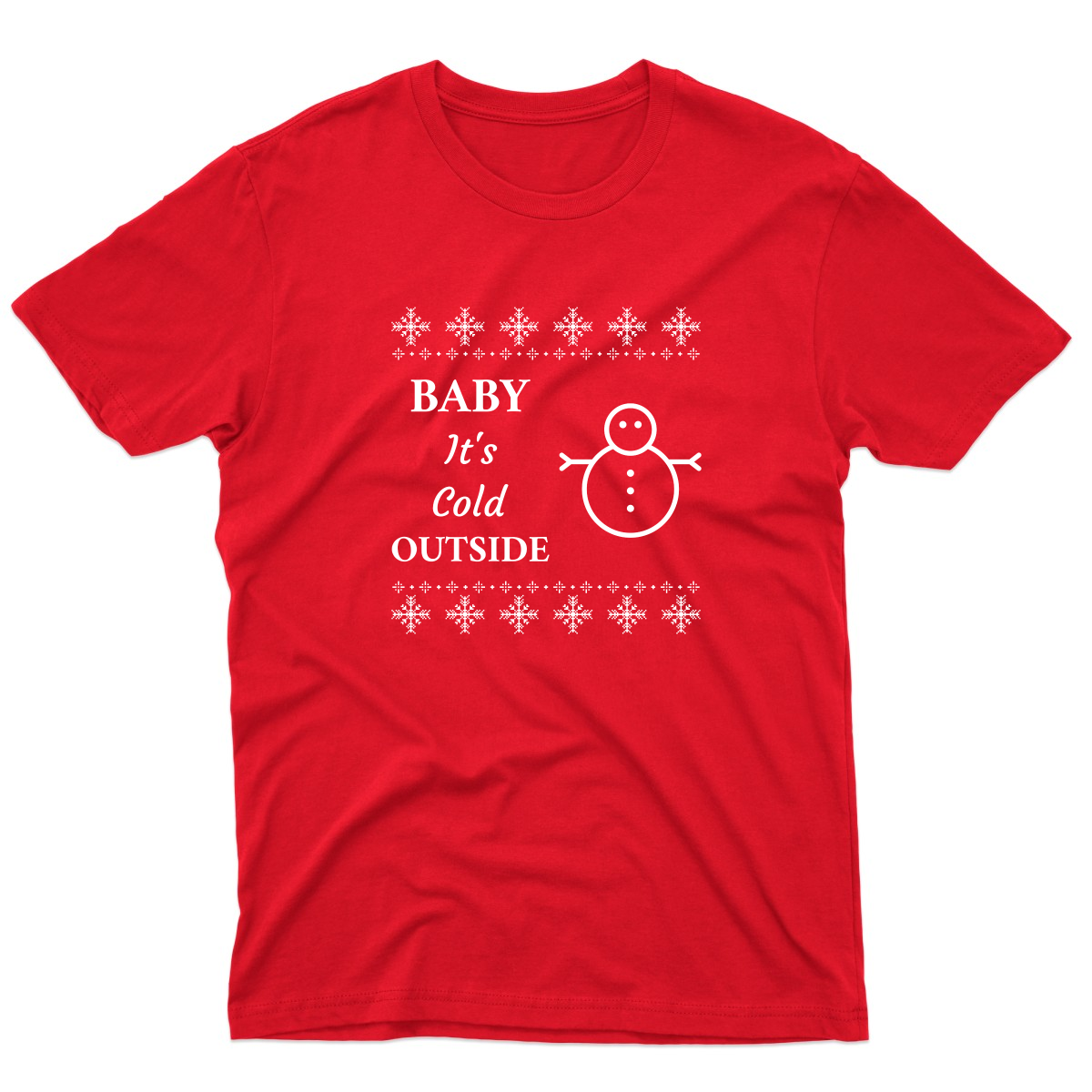 Baby It's Cold Outside Men's T-shirt | Red