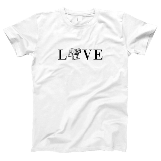 English Bulldog Love Women's T-shirt | White