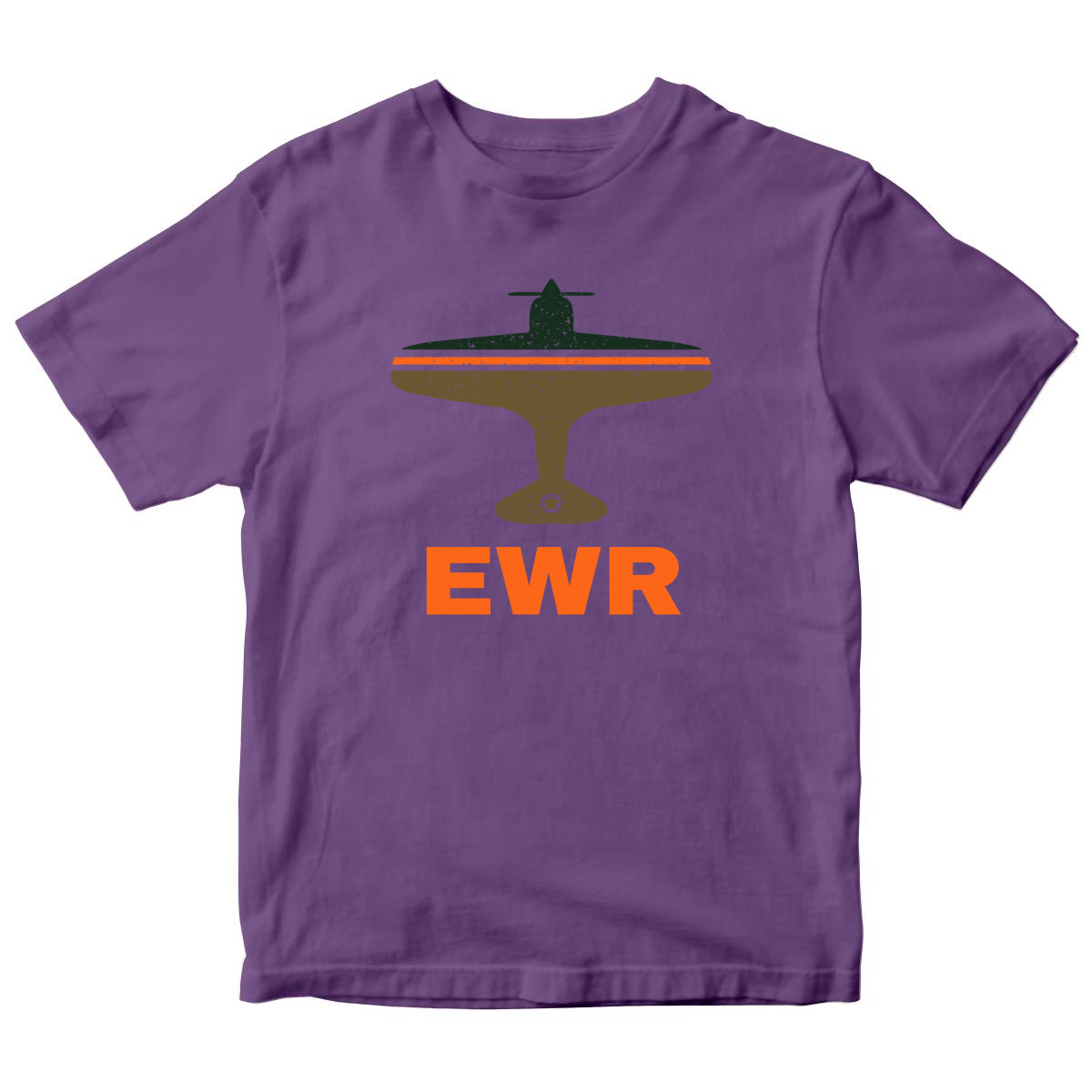 Fly Newark EWR Airport  Kids T-shirt | Purple