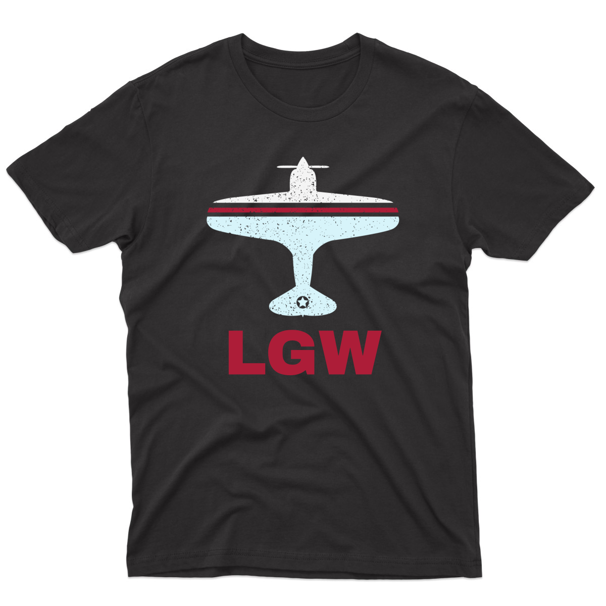 Fly London LGW Airport Men's T-shirt | Black