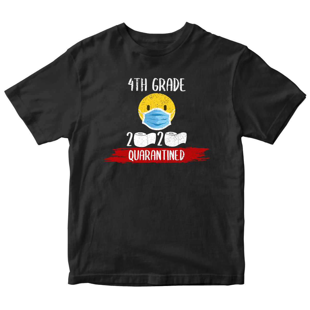 4th Grader Quarantined Kids T-shirt | Black