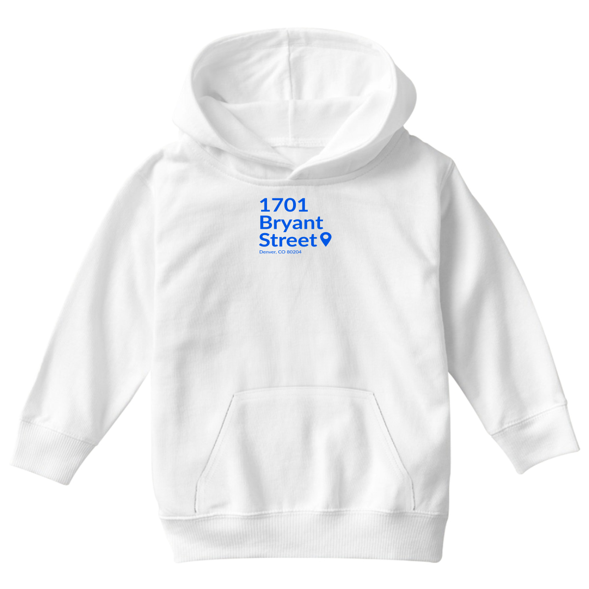 Denver Football Stadium Kids Hoodie | White