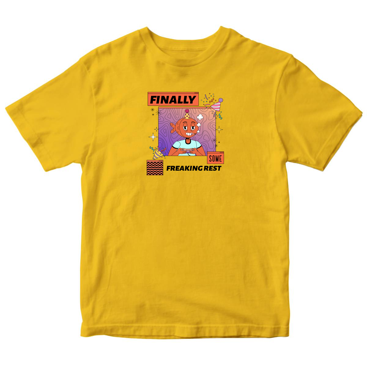 Finally Som Freaking Rest  Toddler T-shirt | Yellow
