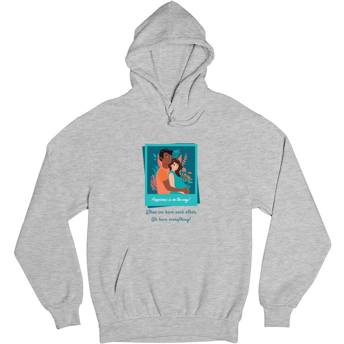 Happiness is on the way Unisex Hoodie | Gray