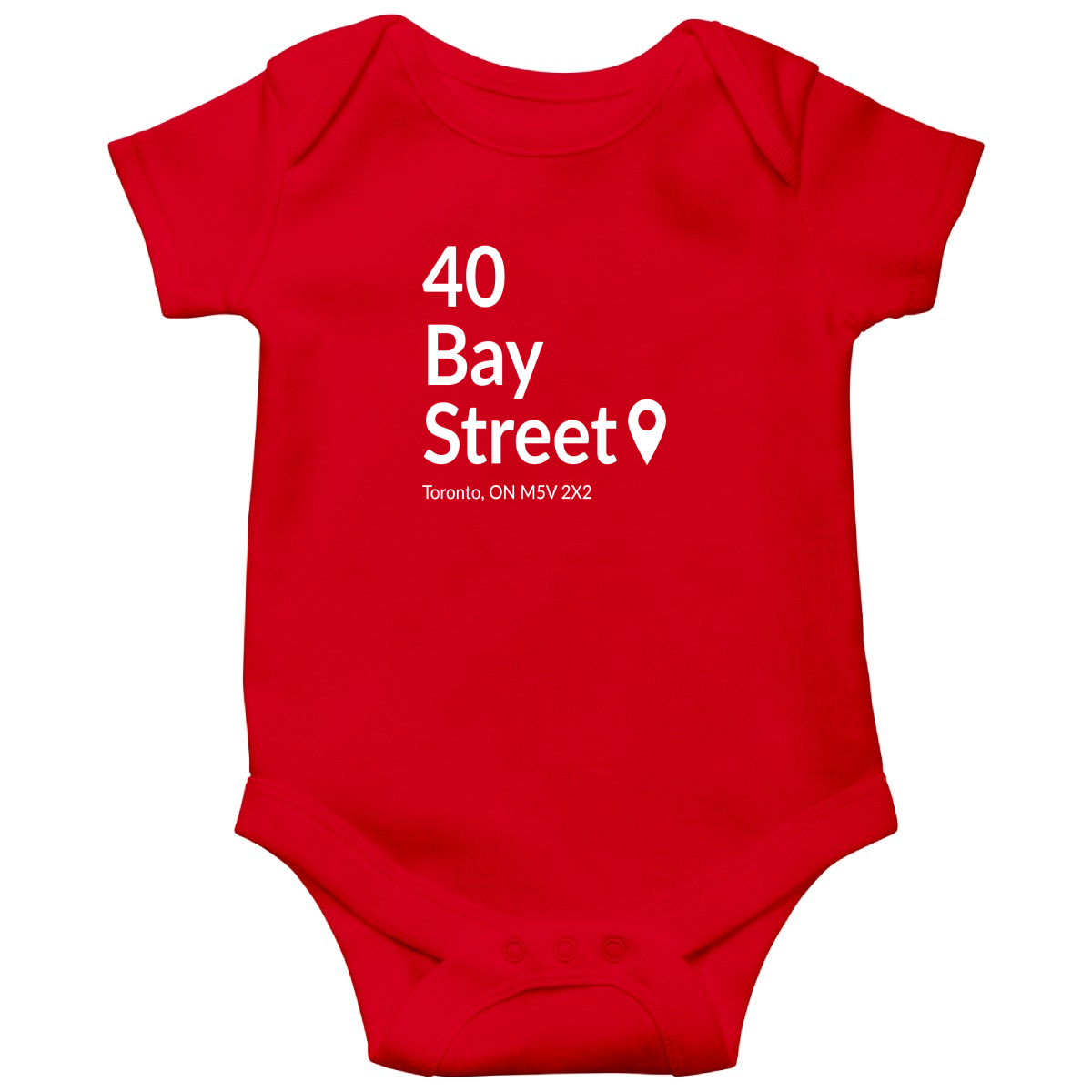 Toronto Basketball Stadium Baby Bodysuits | Red