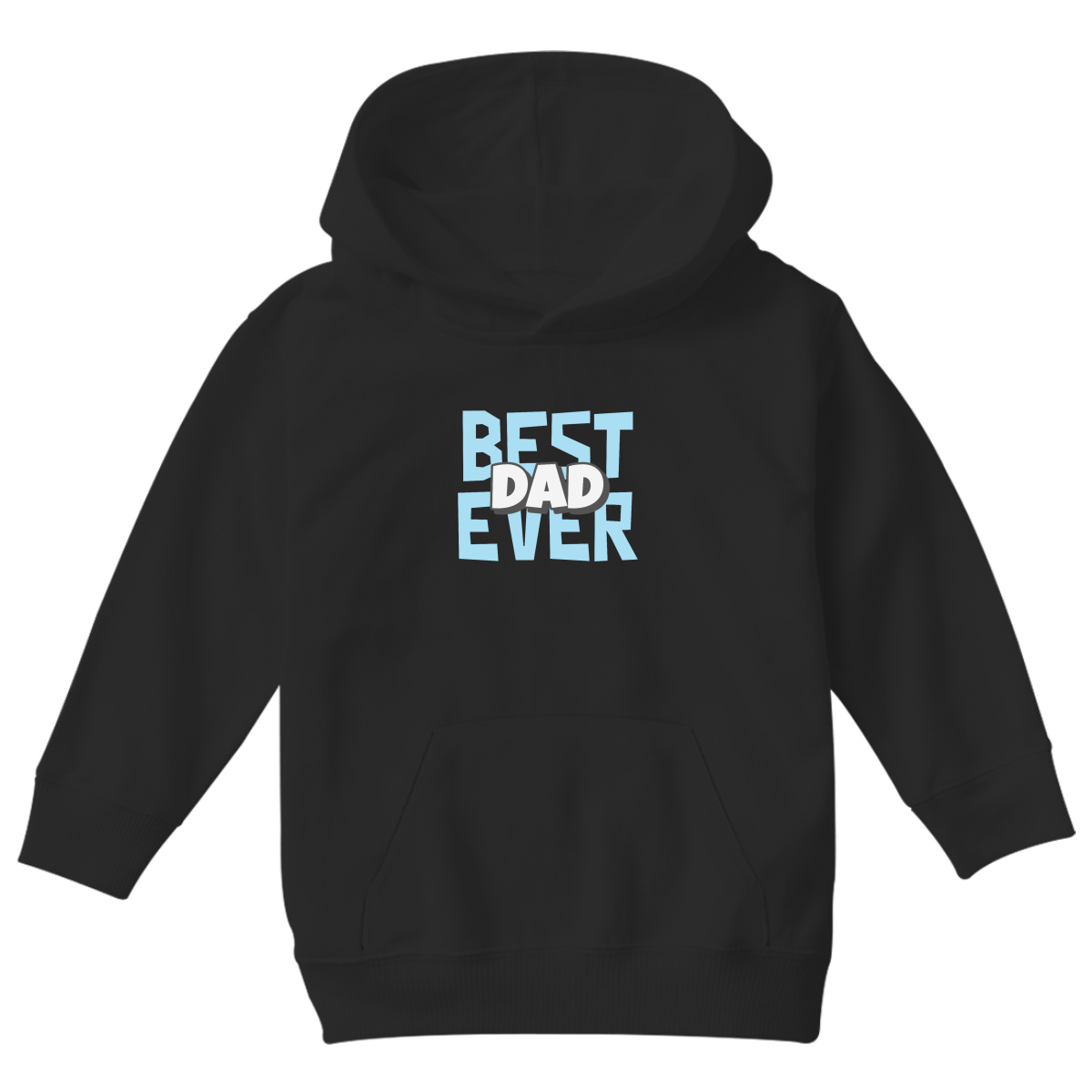 Best dad ever Kids Hoodie | Black