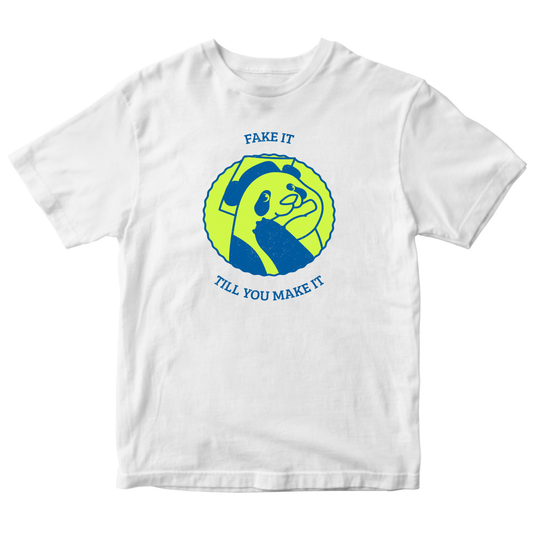 Fake It Till You Make It Kids T-shirt | White