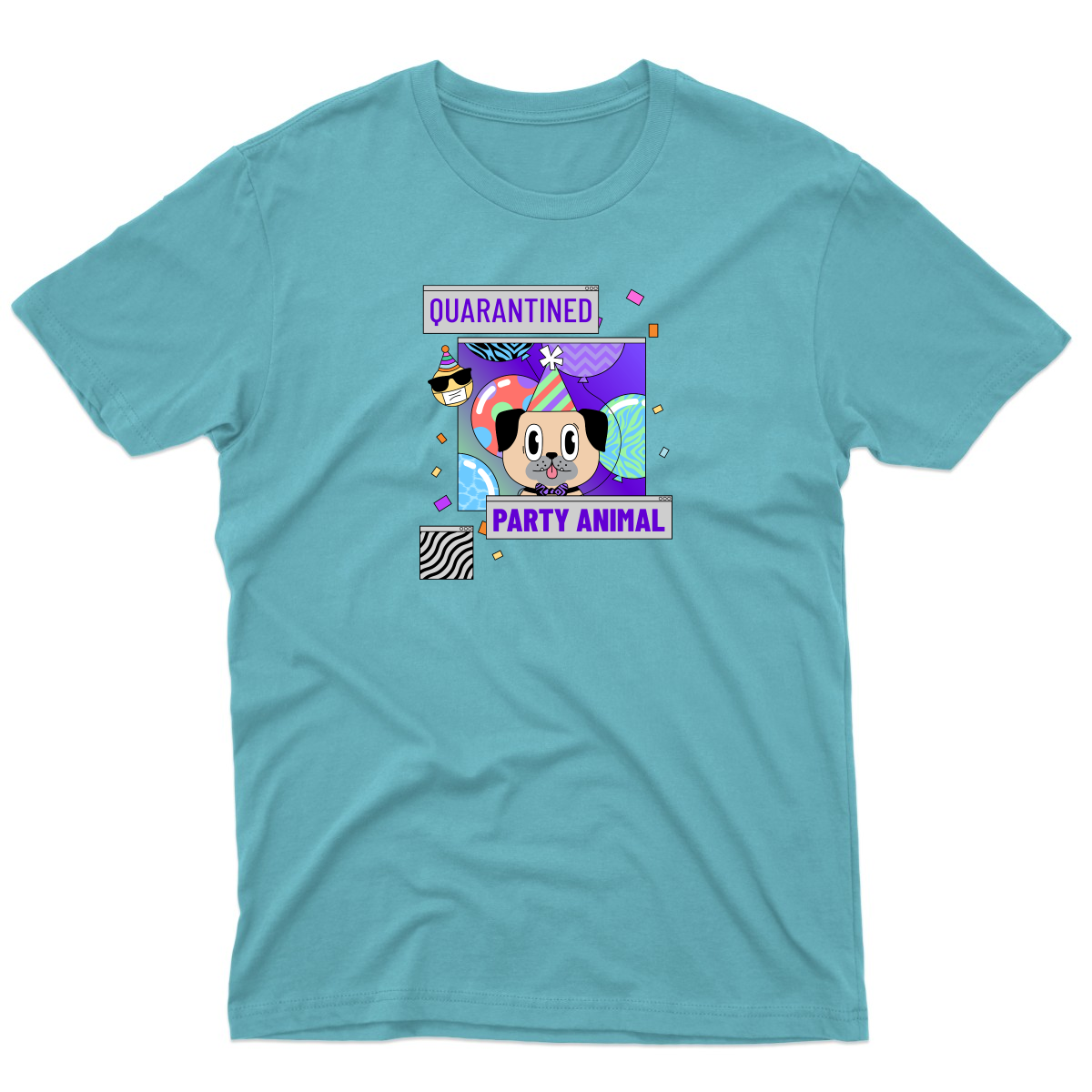 Quarantined Party Animal Men's T-shirt | Turquoise