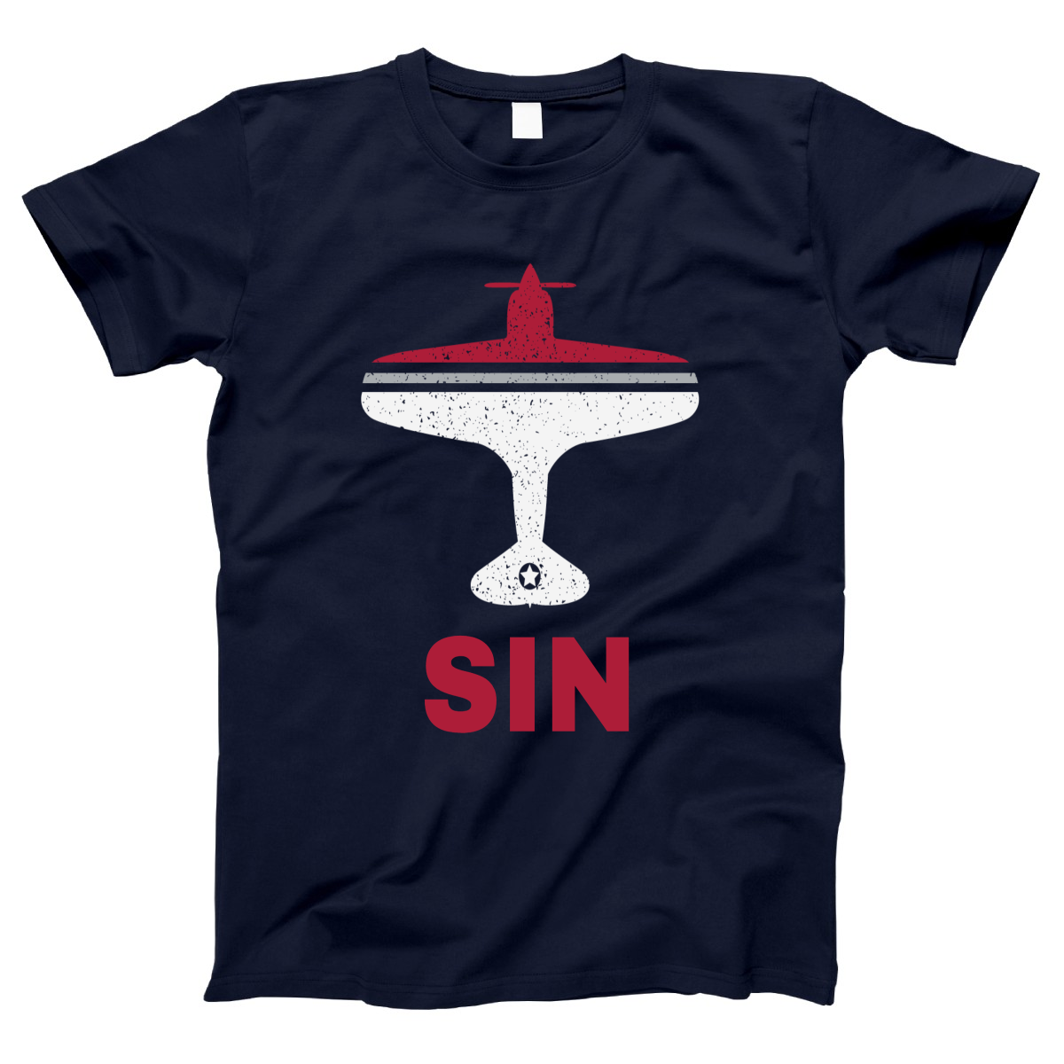 Fly Singapore SIN Airport Women's T-shirt | Navy