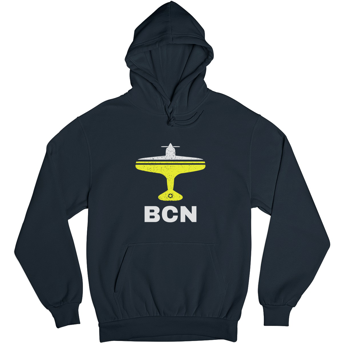 Fly Barcelona BCN Airport Unisex Hoodie | Navy