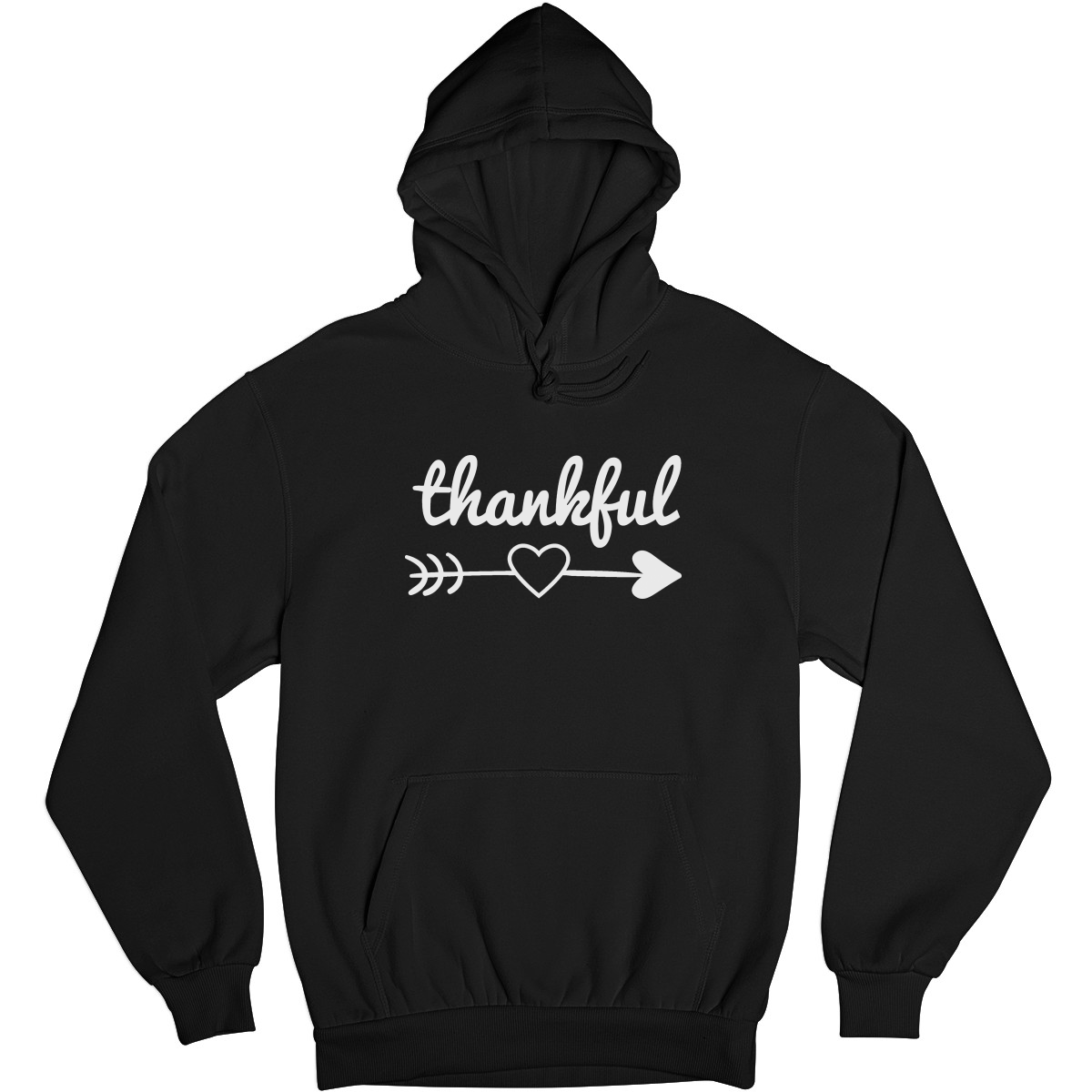 Thankful Heart Unisex Hoodie | Black