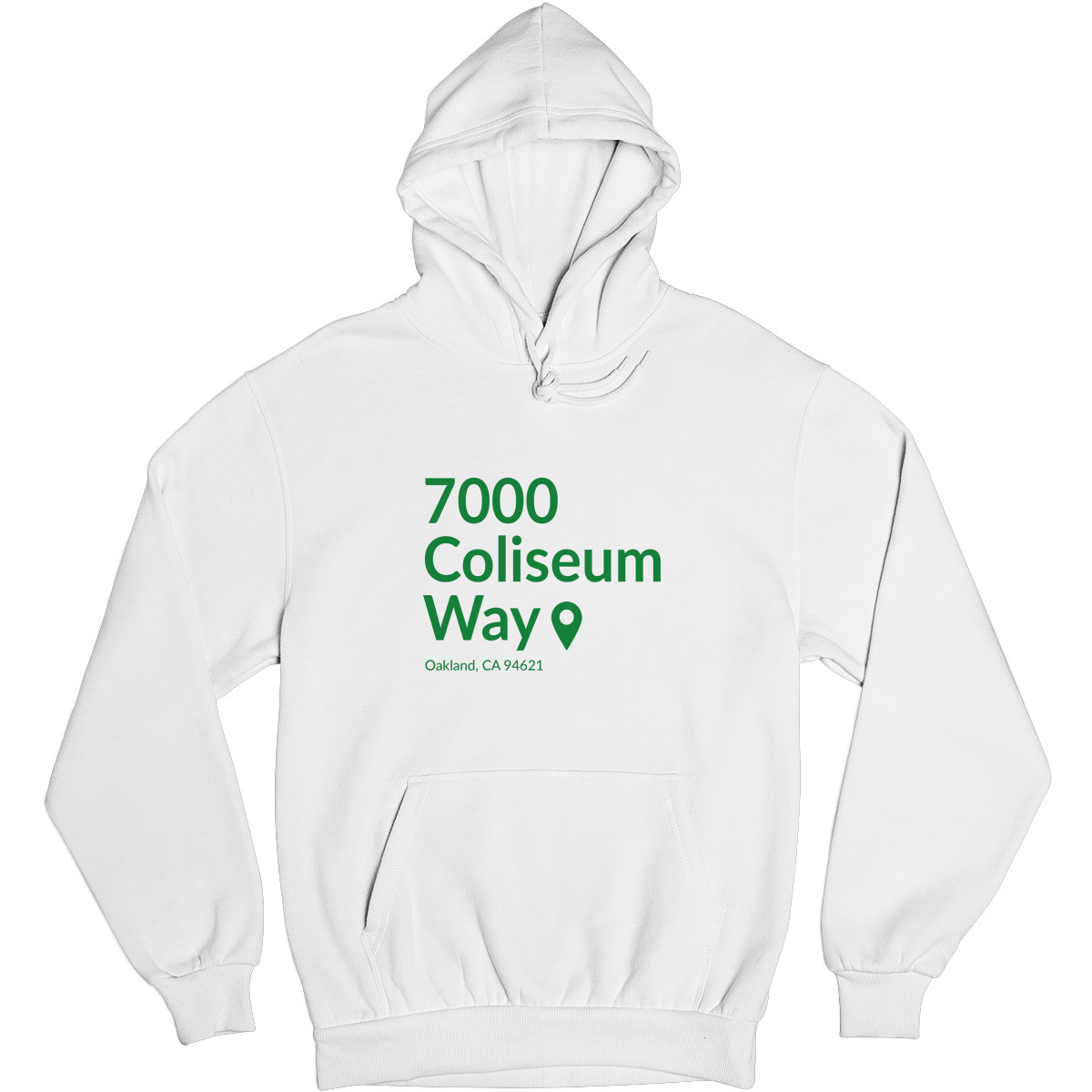 Oakland Baseball Stadium Unisex Hoodie | White