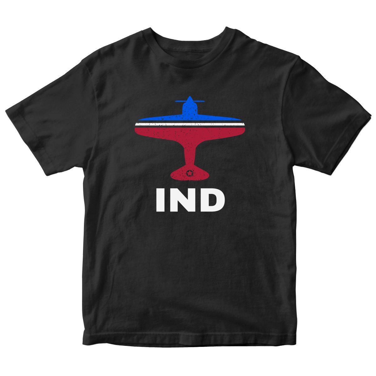 Fly Indianapolis IND Airport Kids T-shirt | Black