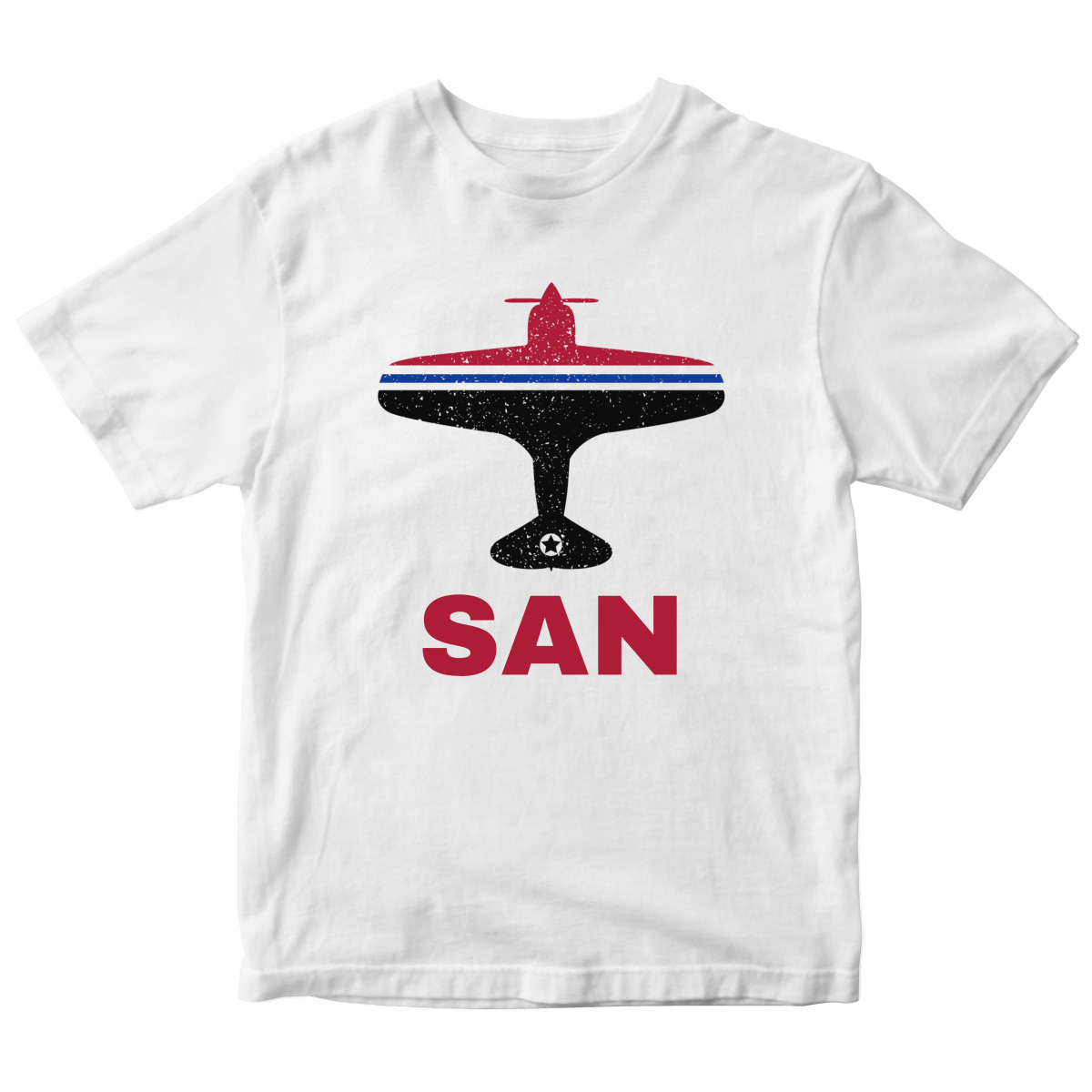 Fly San Diego SAN Airport Kids T-shirt | White