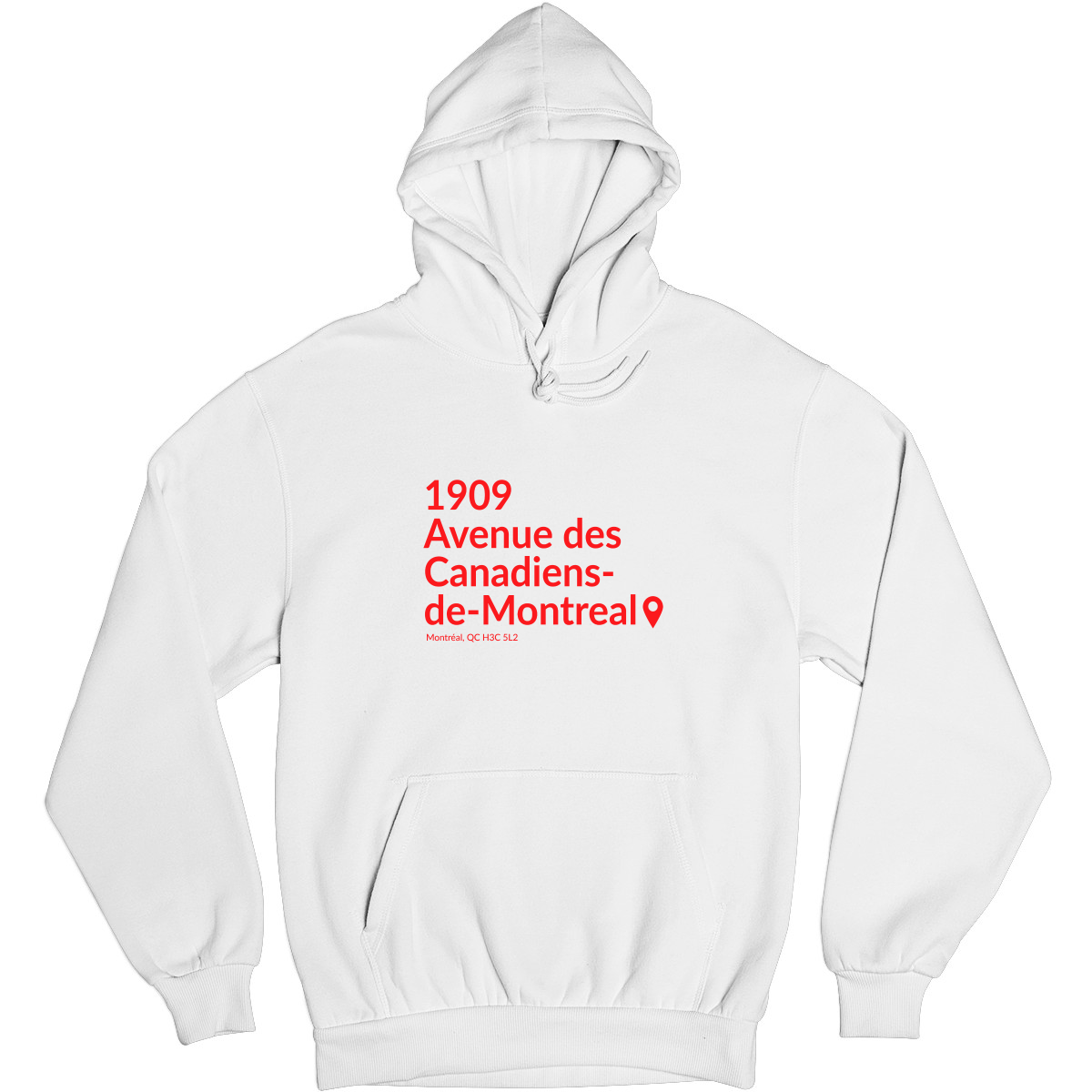 Montreal Hockey Stadium Unisex Hoodie | White