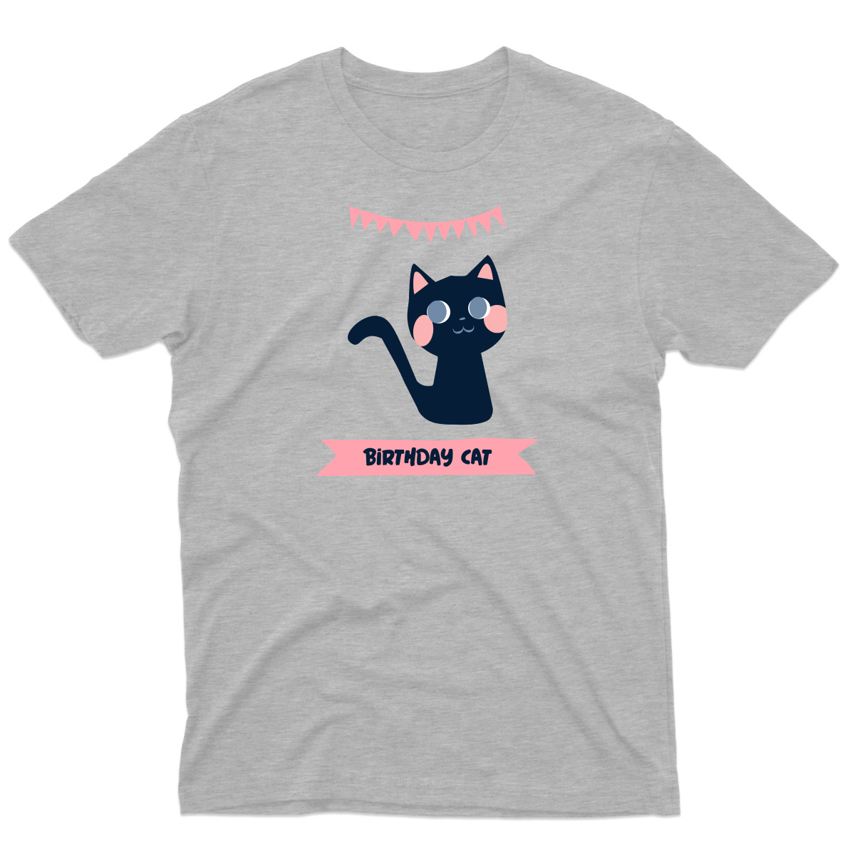 Birthday Cat Men's T-shirt | Gray